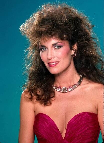 Catherine Bach In Red Dress.