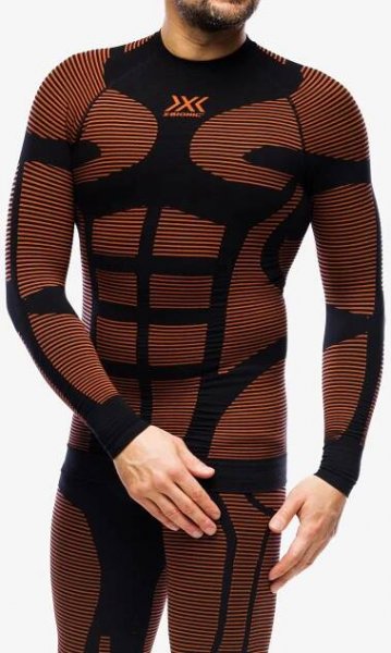 Mikina X-Bionic Effektor 4.0 Precuperation Shirt LG SL - black/orange