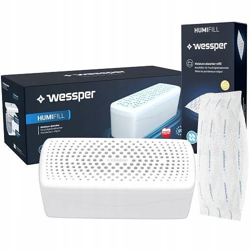 Wessper: velký pohlcovač vlhkosti, náplň 500 g, výkonný odvlhčovač vzduchu 2 l