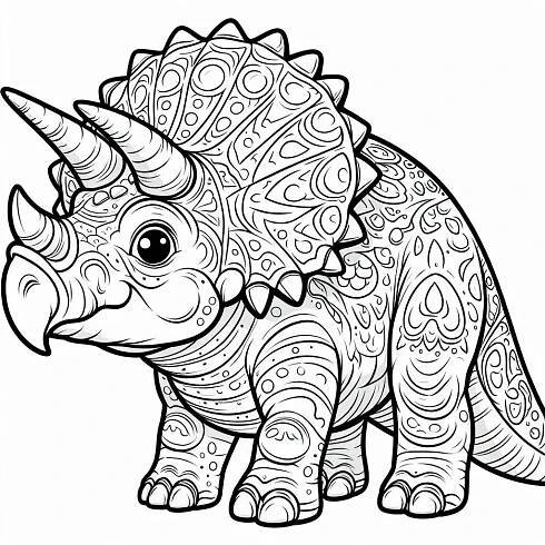 Omalovánky Triceratops 7