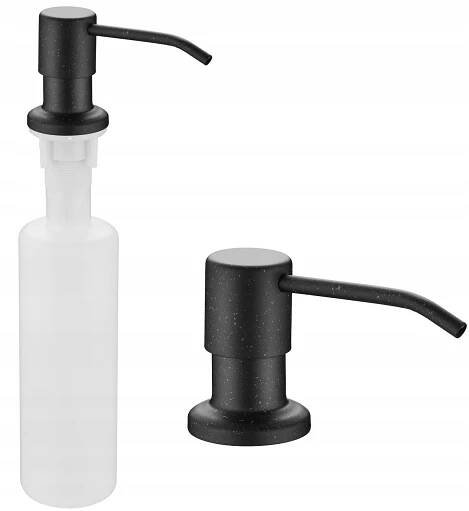 Kulatý dávkovač 320 ml k zabudování do dřezu - černý kropenatý, 6601320-76