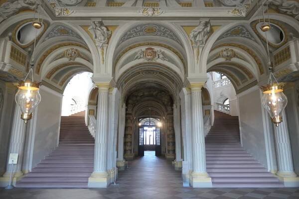 Stairway at Bruchsal Palace.