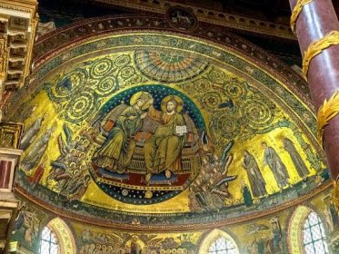 Apse mosaic of Santa Maria Maggiore - Coronation of the Virgin - Completed in 1296.