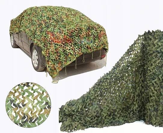 MASKOVACÍ SÍŤ STÍNÍCÍ OPLOCENÍ VOJENSKÁ CAMO KAMUFLÁŽ ZELENÁ