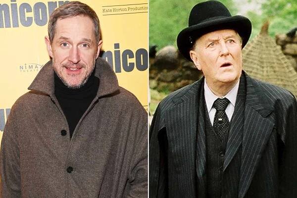 Bertie Carvel in 2025; Robert Hardy as Cornelius Fudge in 'Harry Potter and the Prisoner of Azkaban'