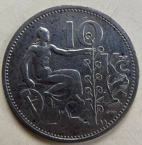 10 Kč Stříbrná Desetikoruna - 1931