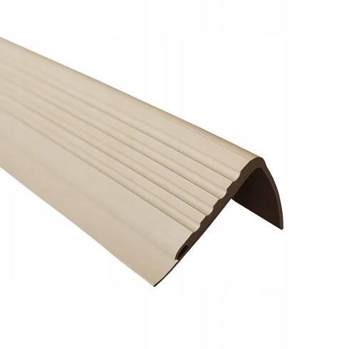 Profil na schody PVC protiskluzový, schodišťová špička 48x42 mm 150 cm, béžová barva