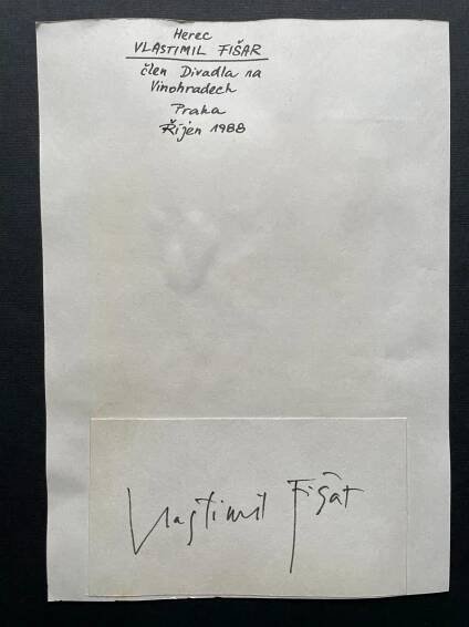 Vlastimil Fišar - autogram podpis