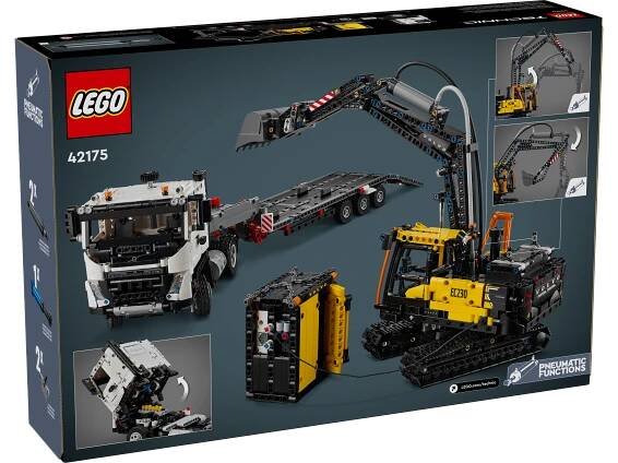 LEGO Technic 42175 Nákladní auto Volvo FMX a elektrický bagr Volvo EC230
