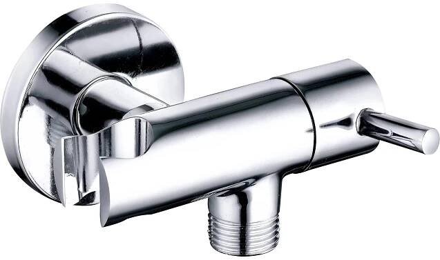 Nástěnný ventil s držákem sprchy chrom M1/2" x M1/2"