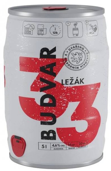 Pivo světlý ležák 33 Budweiser Budvar - soudek levně | Kupi.cz