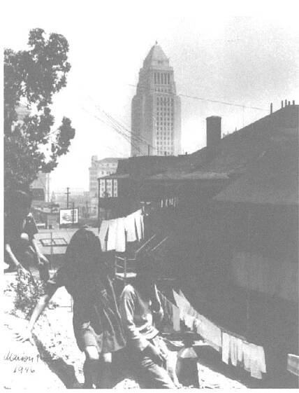 Figure 2 Children play in Chavez Ravine, 1946.  Source: Sleepy Lagoon Defense Committee Papers, Box 12. 