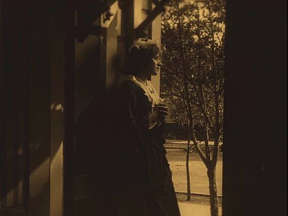 Mildred Harris in The Drummer of the 8th (1913), BFI Blu-ray screenshot