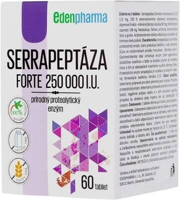 Edenpharma Serrapeptáza Forte 250 000 I.U. přírodní enzym 60 tablet