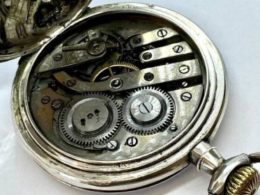 R-U stříbrné kapesní hodinky - nejdoucí - Starožitnosti