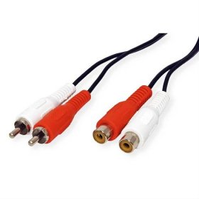 Value cinch video kabel [2x cinch zástrčka - 2x cinch zásuvka] 10.00 m černá