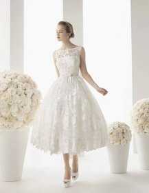 Svatební šaty midi: průměrná délka a pod koleny (49 fotografií) \ t