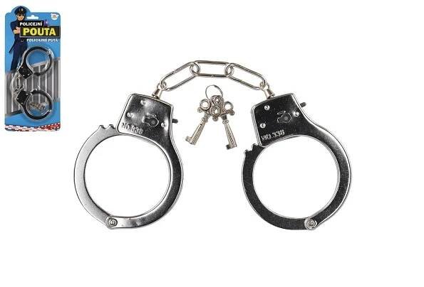 Pouta policejní kov 17cm s klíčem