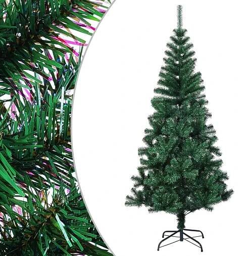 Umělý vánoční stromek s duhovým jehličím zelený 120 cm PVC