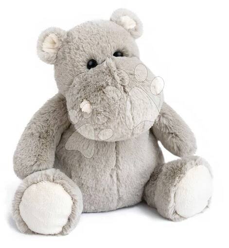 Plyšové a textilní hračky - Plyšový hrošík Hippo Histoire d’ Ours šedý 25 cm od 0 měsíců