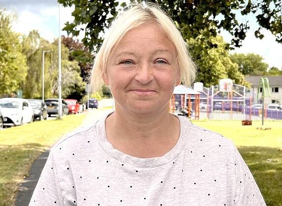 Portrait of Karen Robinson, who has lived in the area for nine years.