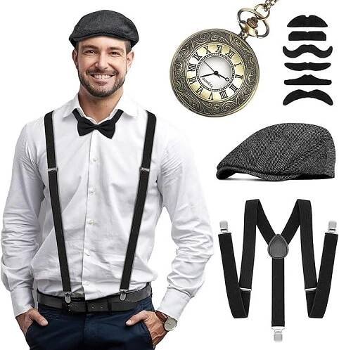 Pánské karnevalové kostýmové doplňky 20. léta Peaky Blinders mafie - Oblečení, obuv a doplňky