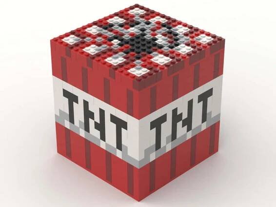 Minecraft Tnt With White Spots Wallpaper