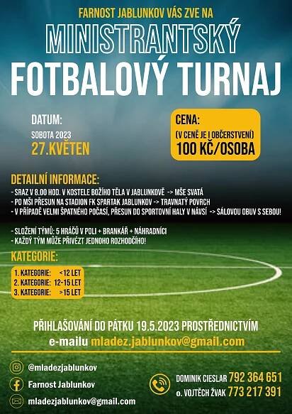 Ministrantský fotbalový turnaj v Jablunkově 2023 – Ministranti ostravsko-opavské diecéze