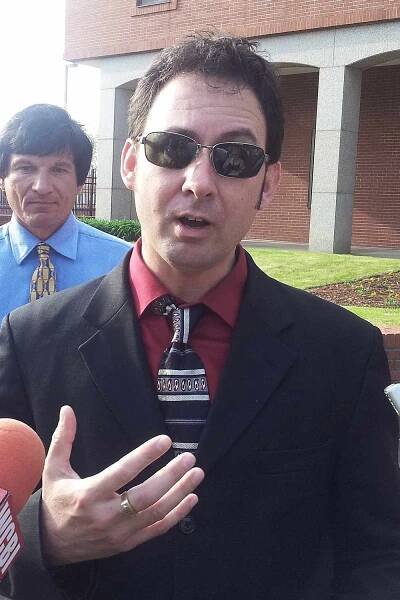  Paul Kevin Curtis speaks to media on April 23, 2013 in Oxford, Mississippi.