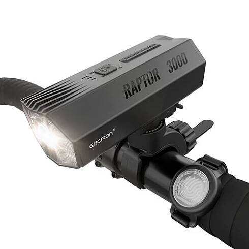 Gaciron RAPTOR 3000 přední černé | Cyklosvitilny.cz - specialista na LED svítilny pro cyklistiku