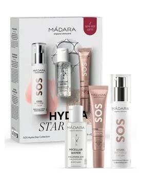 Kosmetická sada MÁDARA SOS HYDRA STAR COLLECTION, SADA PRO SUCHOU A DEHYDRATOVANOU PLEŤ, 1 ks