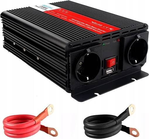 Carspa P1500U-12, 12V/230V+USB, 1500W, čistá sinusoida