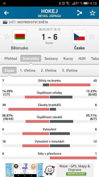 Livesport statistiky 1