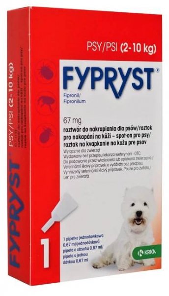 FYPRYST Spot-on pro psy 2-10 kg 0.67 ml 1 pipeta