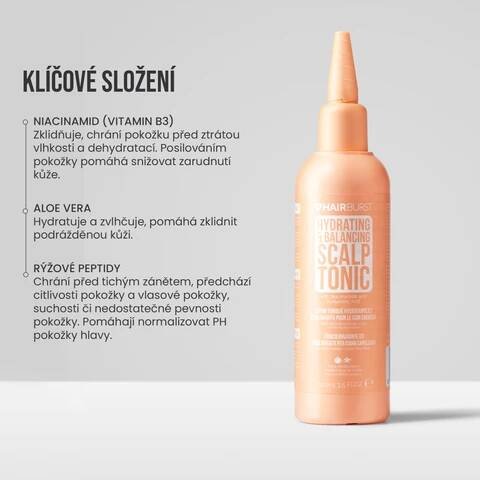 Hydratační a vyrovnávací tonikum na pokožku hlavy