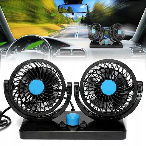 Ventilátor do auta 12V na zapalovač auto chlazení větráček léto