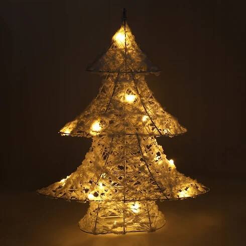 Zasněžený svítící umělý LED vánoční stromek na baterie, figurka, ozdoba, 40 cm EAN (GTIN) 5905627036676