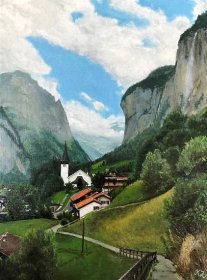 Lauterbrunnen Švýcarsko / Lauterbrunnen Switzerland (2019)
olej na plátně / oil on canvas (30x40cm)