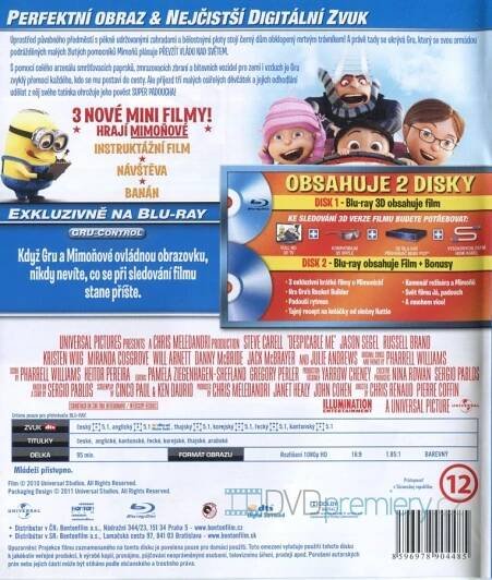 Já, padouch (2D+3D BLU-RAY) - 2 BLU-RAY | DVD-PREMIERY.CZ