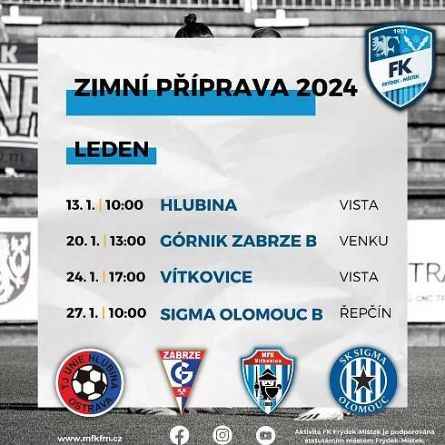 FK Frýdek-Místek (přípravné zápasy v zimní přípravě, leden 2024)