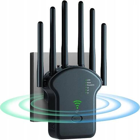 ZESILOVAČ SIGNÁLU WI-FI VÝKONNÝ OPAKOVAČ ACCESS POINT ROUTER 1200MB/S 2.4/5G