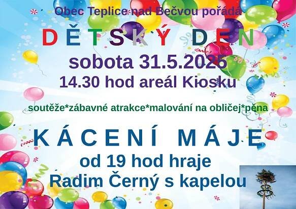Další kulturní akce v obci - Kácení máje, Májová zábava - Oficiální stránky Obce Teplice nad Bečvou