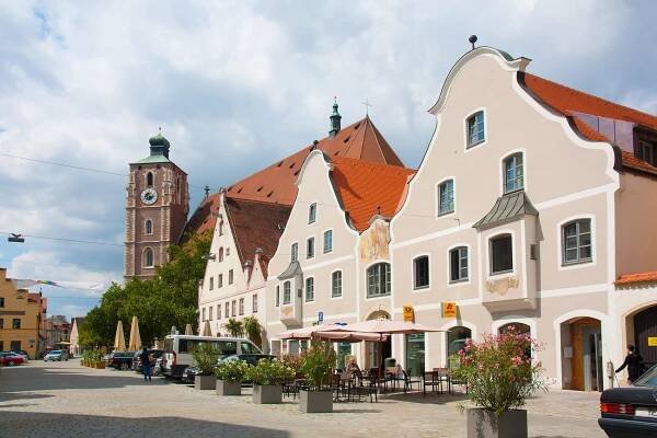 INGOLSTADT, Germany - AUGUST 13 2013: Ingolstadt Cathedral on a Sunny day