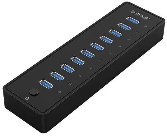Napájený rozbočovač USB Orico 10 v 1 USB 3.0
