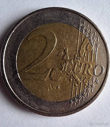vzácná 2 mince Dante Alighieri, Itálie 2002 - Rumburk - Bazar