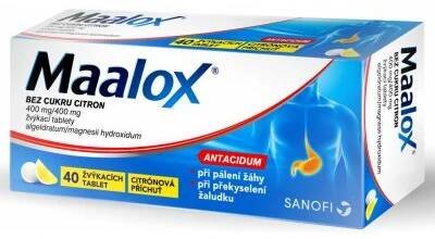 Maalox bez cukru Citron por.tbl.mnd.40