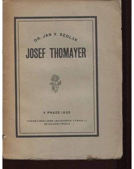 Josef Thomayer - Antikvariát Valentinská