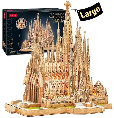 Sagrada Família - 3D model puzzle s LED podsvícením 696 ks