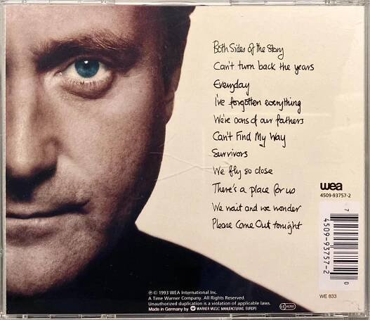 CD Phil Collins – Both Sides 1993 Germany | Aukro