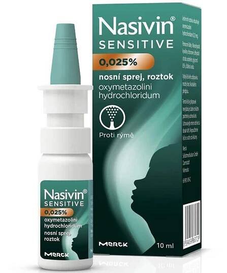 Nasivin Sensitive Děti 0.25mg/ml nas.spr.sol 10ml